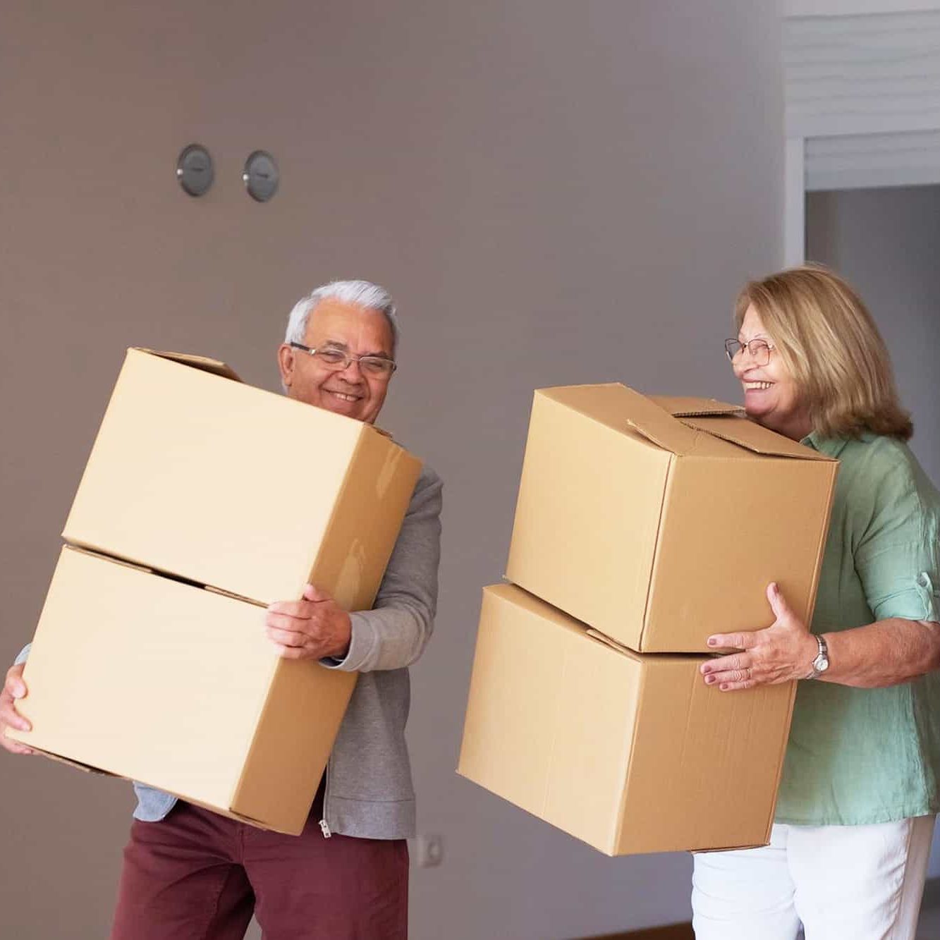 Seniors moving to a new house
